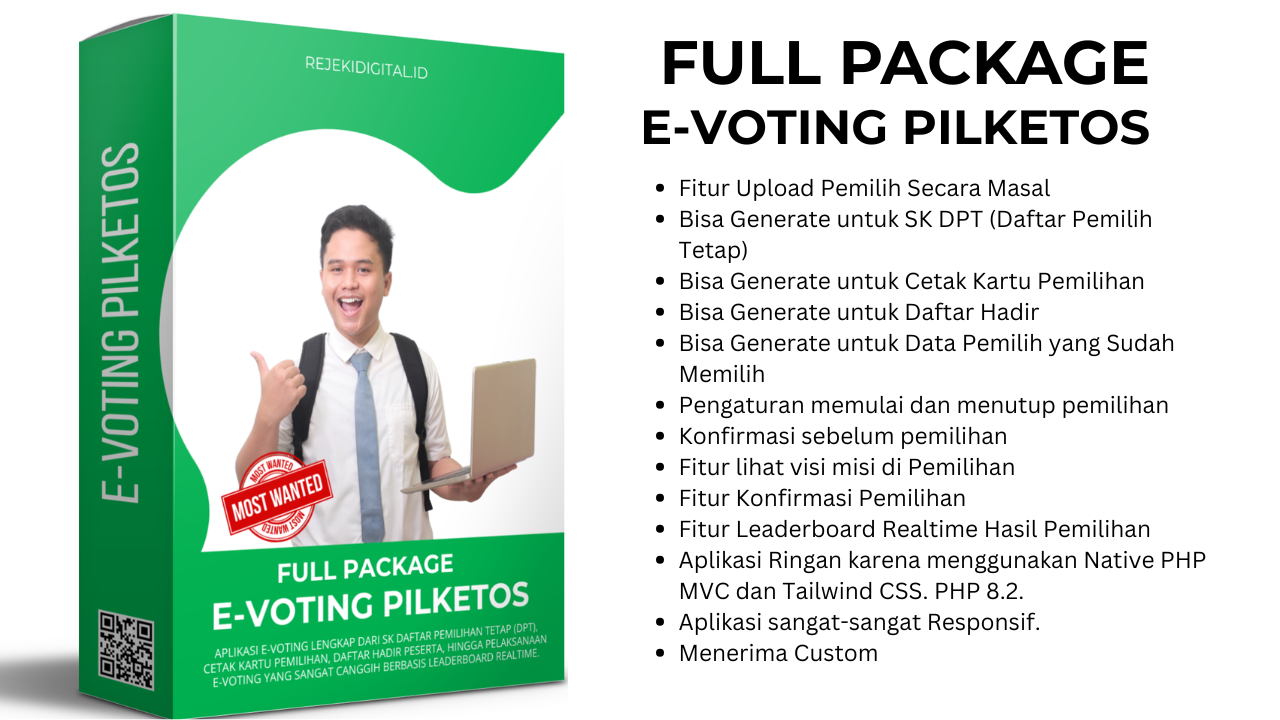 Source Code Aplikasi E-Voting Pemilihan Ketua OSIS (E-Pilketos)
